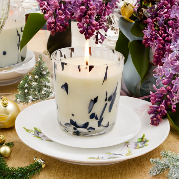 Bergamot & Lilac Scented Christmas Candle - Angel Lights Co