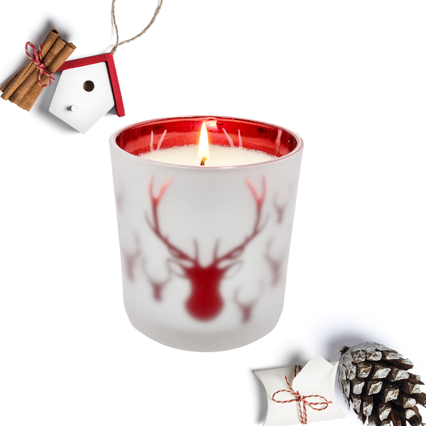 Christmas Pudding Scented Candle | Reindeer - Angel Lights Co